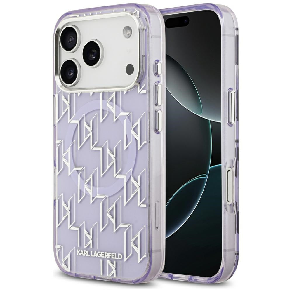 MagSafe-deksel for Apple iPhone 17 Pro, Karl Lagerfeld, IML KL Monogram, Lilla