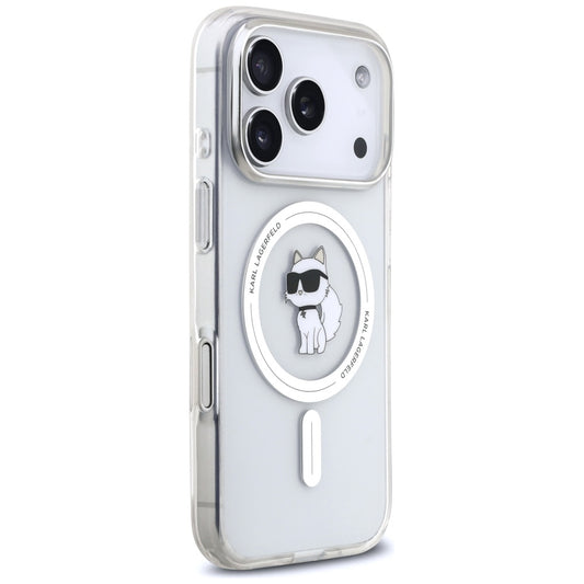 MagSafe deksel for Apple iPhone 17 Pro, Karl Lagerfeld, IML Logo Choupette, Gjennomsiktig