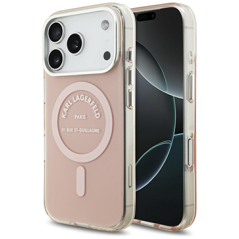 MagSafe-deksel for Apple iPhone 17 Pro, Karl Lagerfeld, IML Logo RSG, Rosa