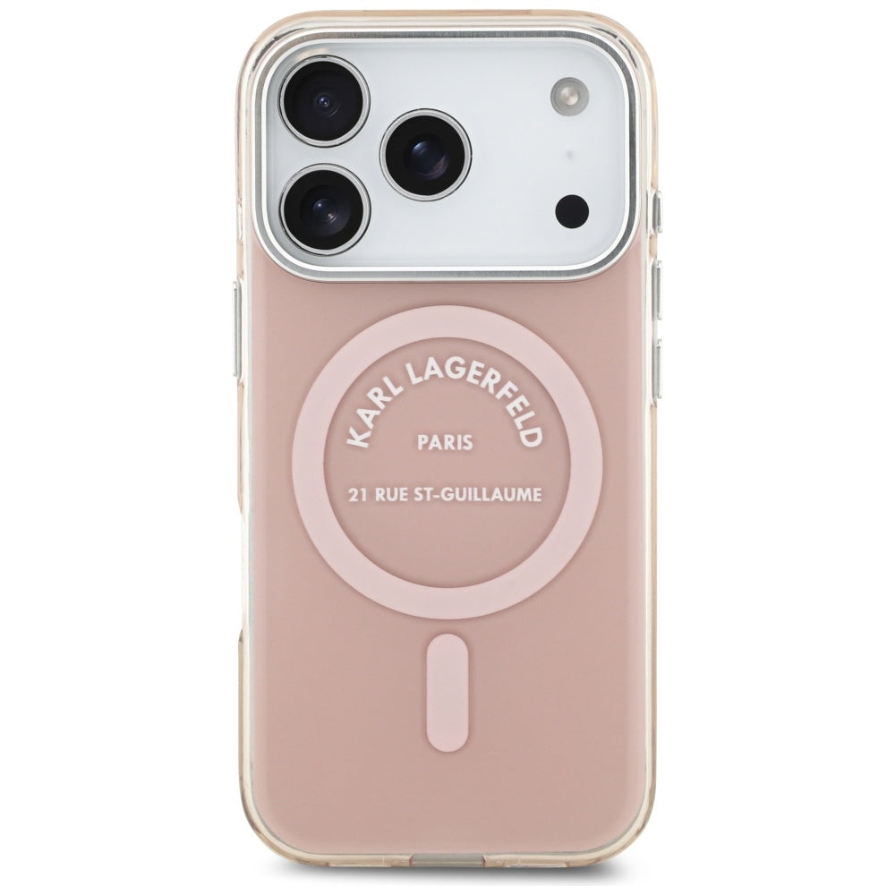 MagSafe-deksel for Apple iPhone 17 Pro, Karl Lagerfeld, IML Logo RSG, Rosa