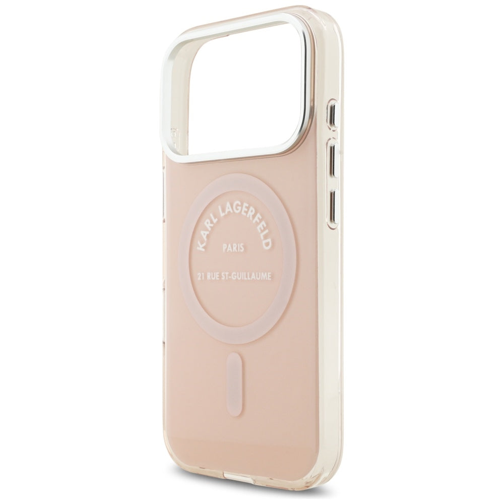 MagSafe-deksel for Apple iPhone 17 Pro, Karl Lagerfeld, IML Logo RSG, Rosa