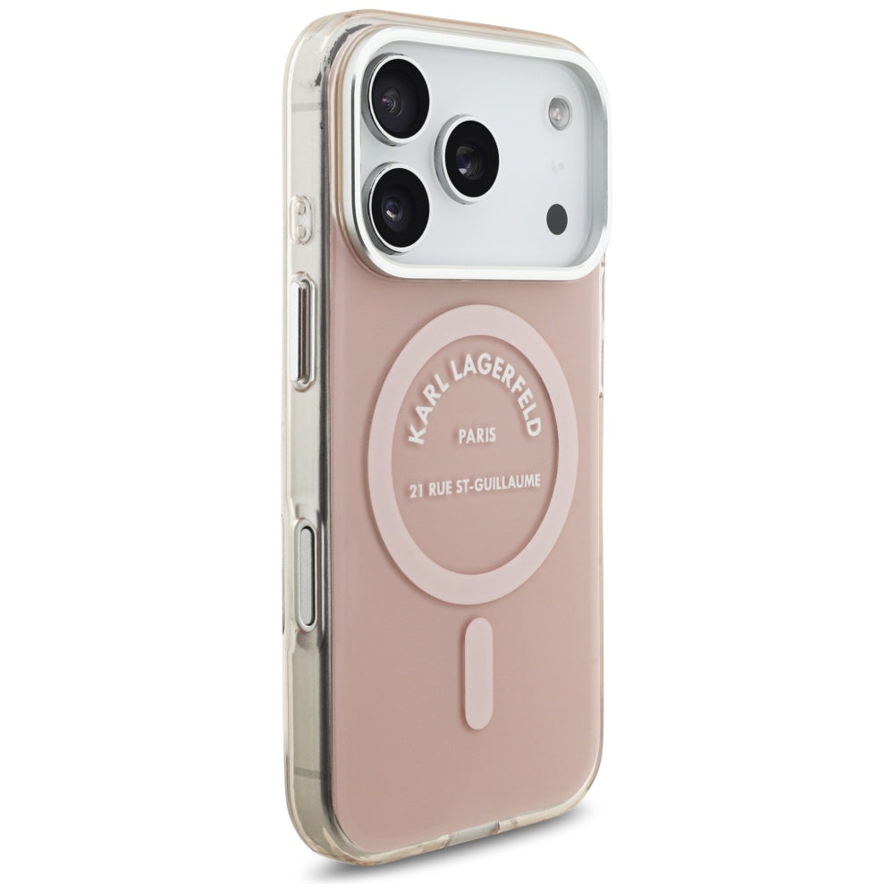MagSafe-deksel for Apple iPhone 17 Pro, Karl Lagerfeld, IML Logo RSG, Rosa