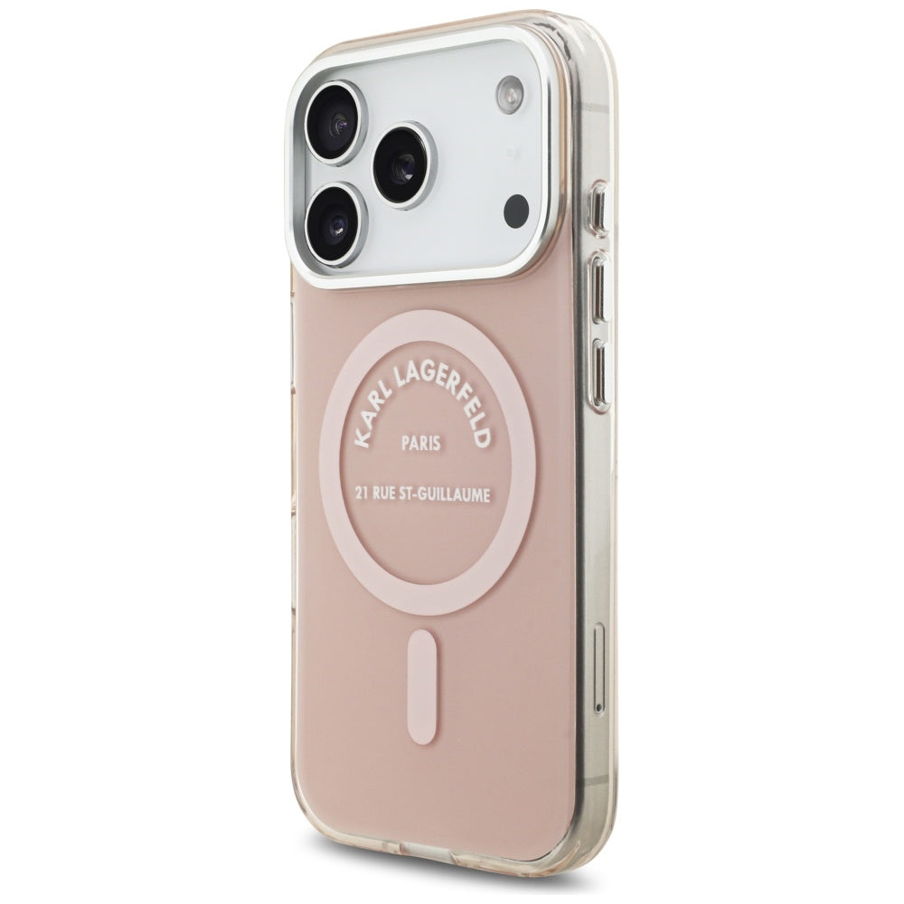 MagSafe-deksel for Apple iPhone 17 Pro, Karl Lagerfeld, IML Logo RSG, Rosa
