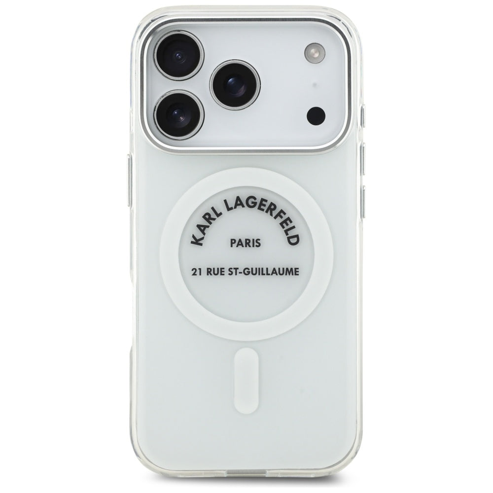 MagSafe-deksel for Apple iPhone 17 Pro, Karl Lagerfeld, IML Logo RSG, Gjennomsiktig