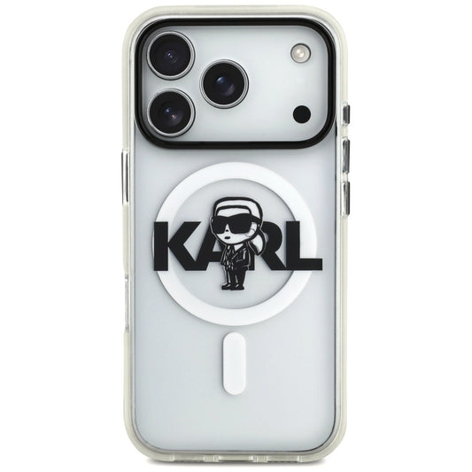 MagSafe-deksel for Apple iPhone 17 Pro, Karl Lagerfeld, IML Sketch Logo Karl, Gjennomsiktig