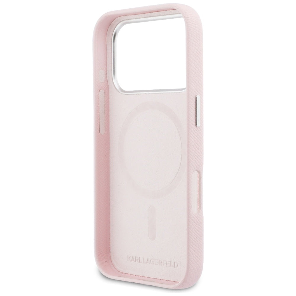 MagSafe deksel for Apple iPhone 17 Pro, Karl Lagerfeld, Karl & Choupette Head's Pin, Rosa