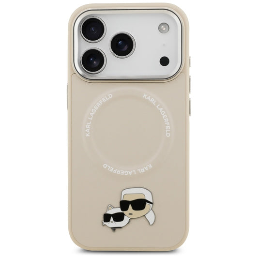 MagSafe-deksel for Apple iPhone 17 Pro, Karl Lagerfeld, Karl & Choupette Pins, Beige