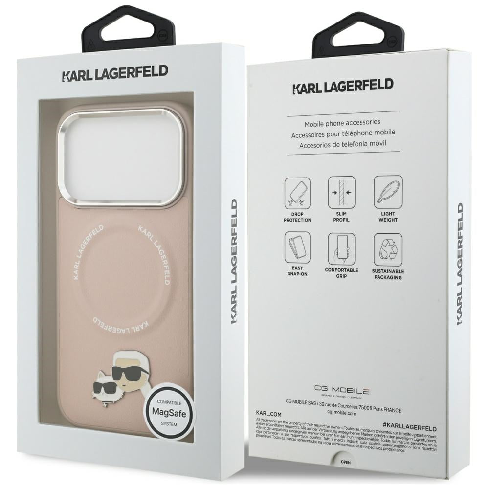 MagSafe-deksel for Apple iPhone 17 Pro, Karl Lagerfeld, Karl & Choupette Pins, Rosa