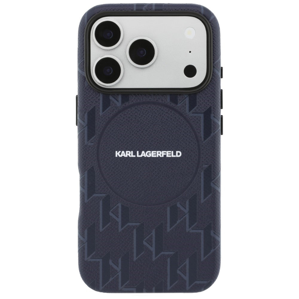 MagSafe-deksel for Apple iPhone 17 Pro, Karl Lagerfeld, KL Monogram Logo, Blå