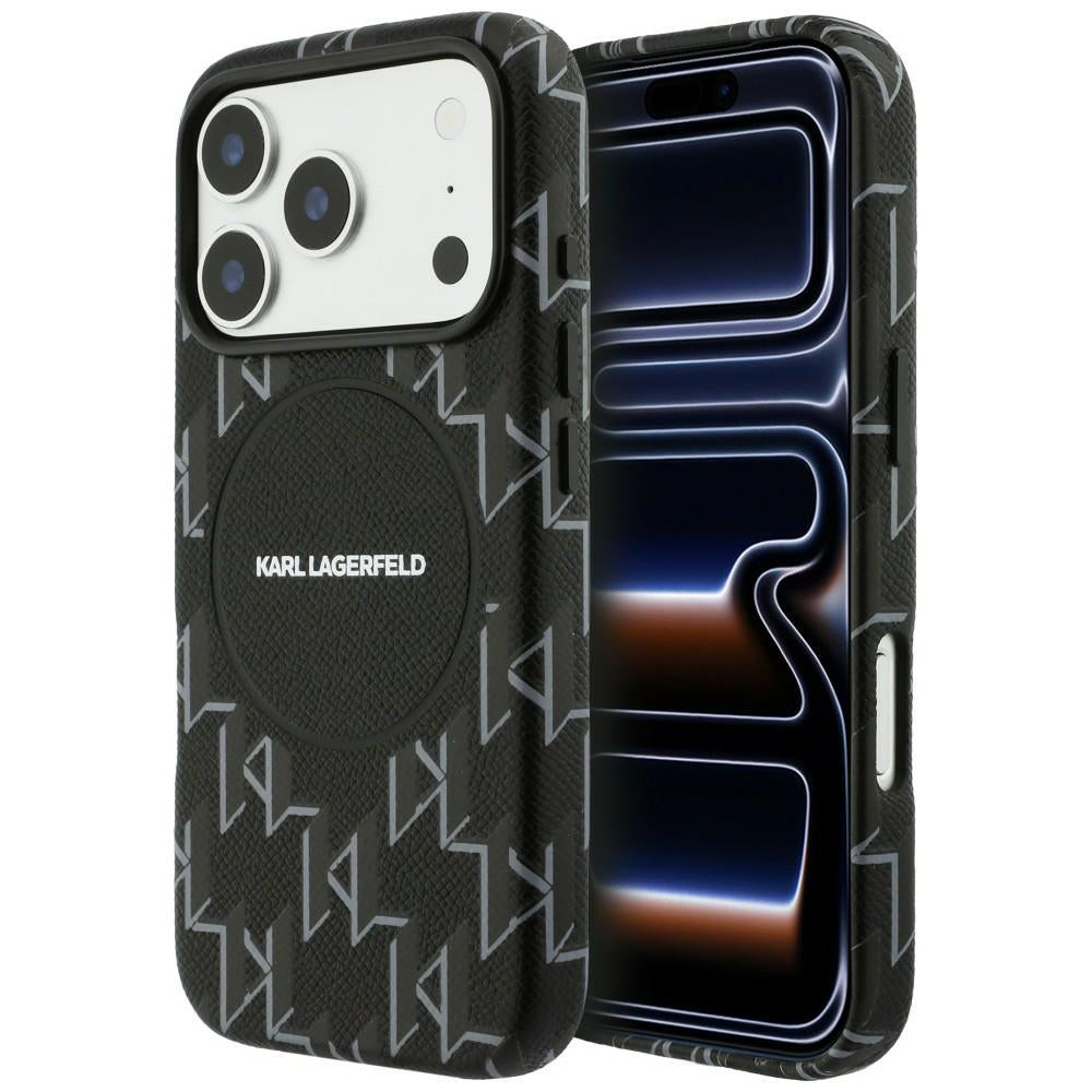 MagSafe-deksel for Apple iPhone 17 Pro, Karl Lagerfeld, KL Monogram Logo, Svart