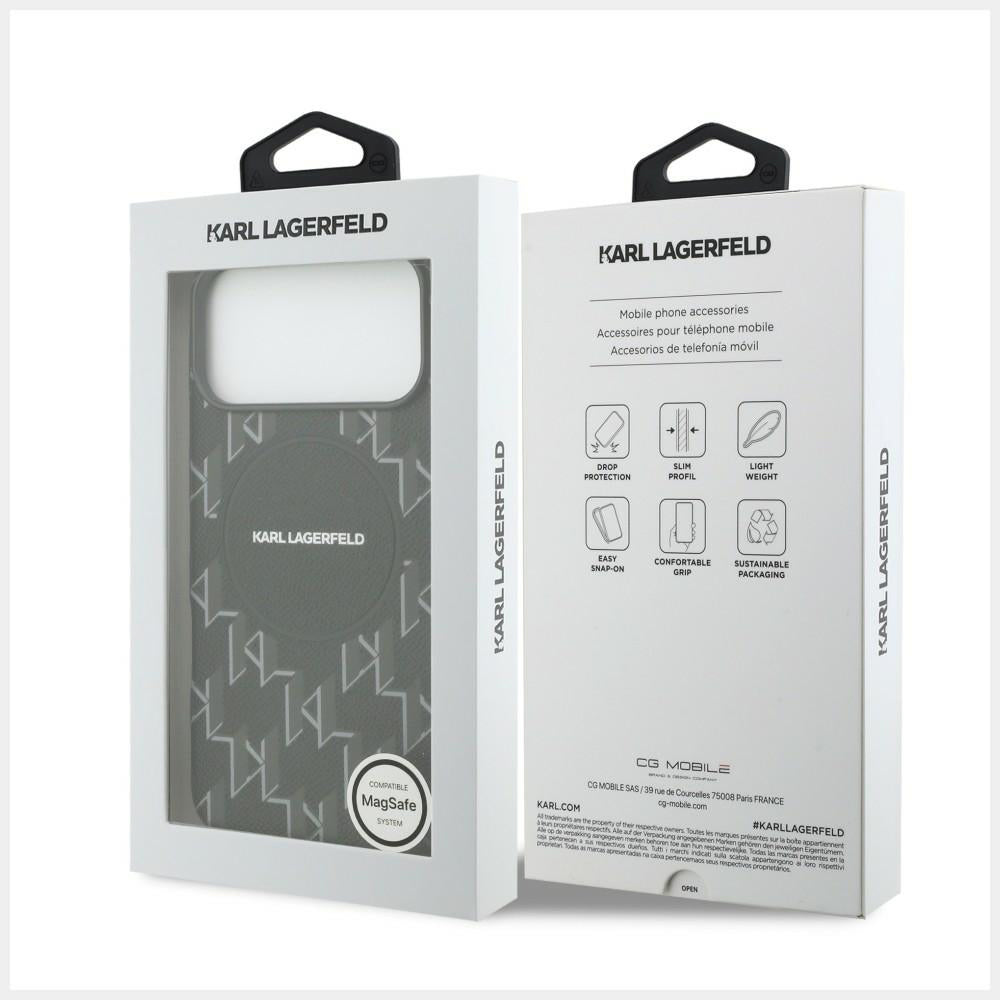 MagSafe-deksel for Apple iPhone 17 Pro, Karl Lagerfeld, KL Monogram Logo, Svart