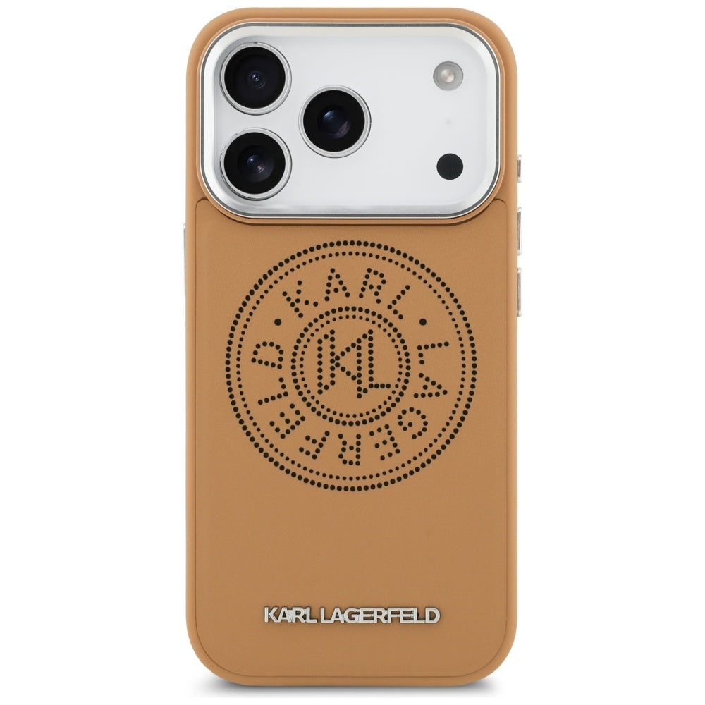 MagSafe-deksel for Apple iPhone 17 Pro, Karl Lagerfeld, Point & Metal Logo, Brun