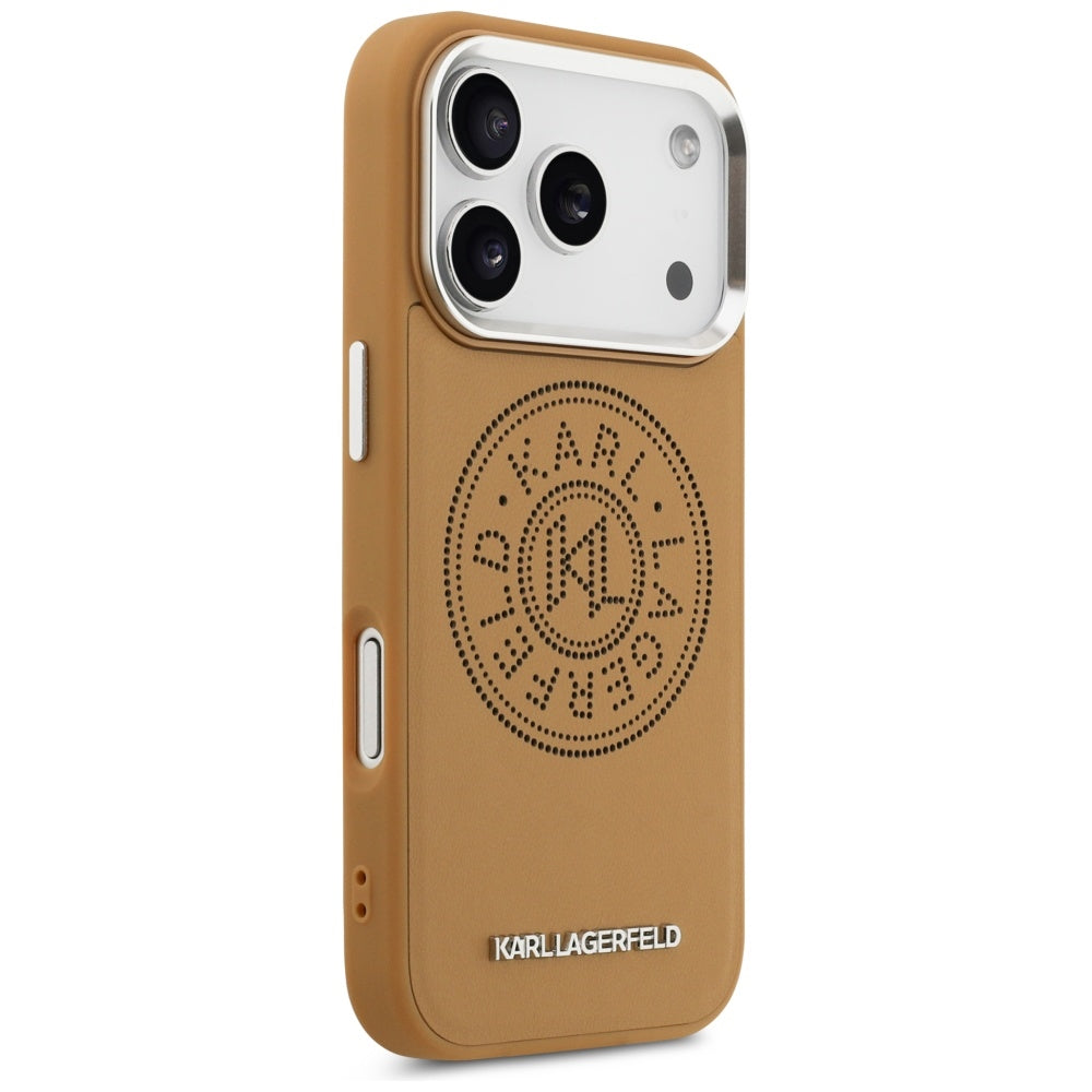 MagSafe-deksel for Apple iPhone 17 Pro, Karl Lagerfeld, Point & Metal Logo, Brun