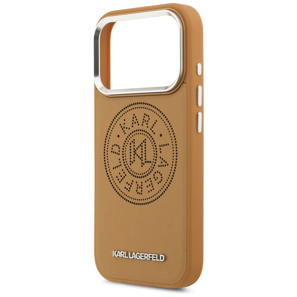 MagSafe-deksel for Apple iPhone 17 Pro, Karl Lagerfeld, Point & Metal Logo, Brun