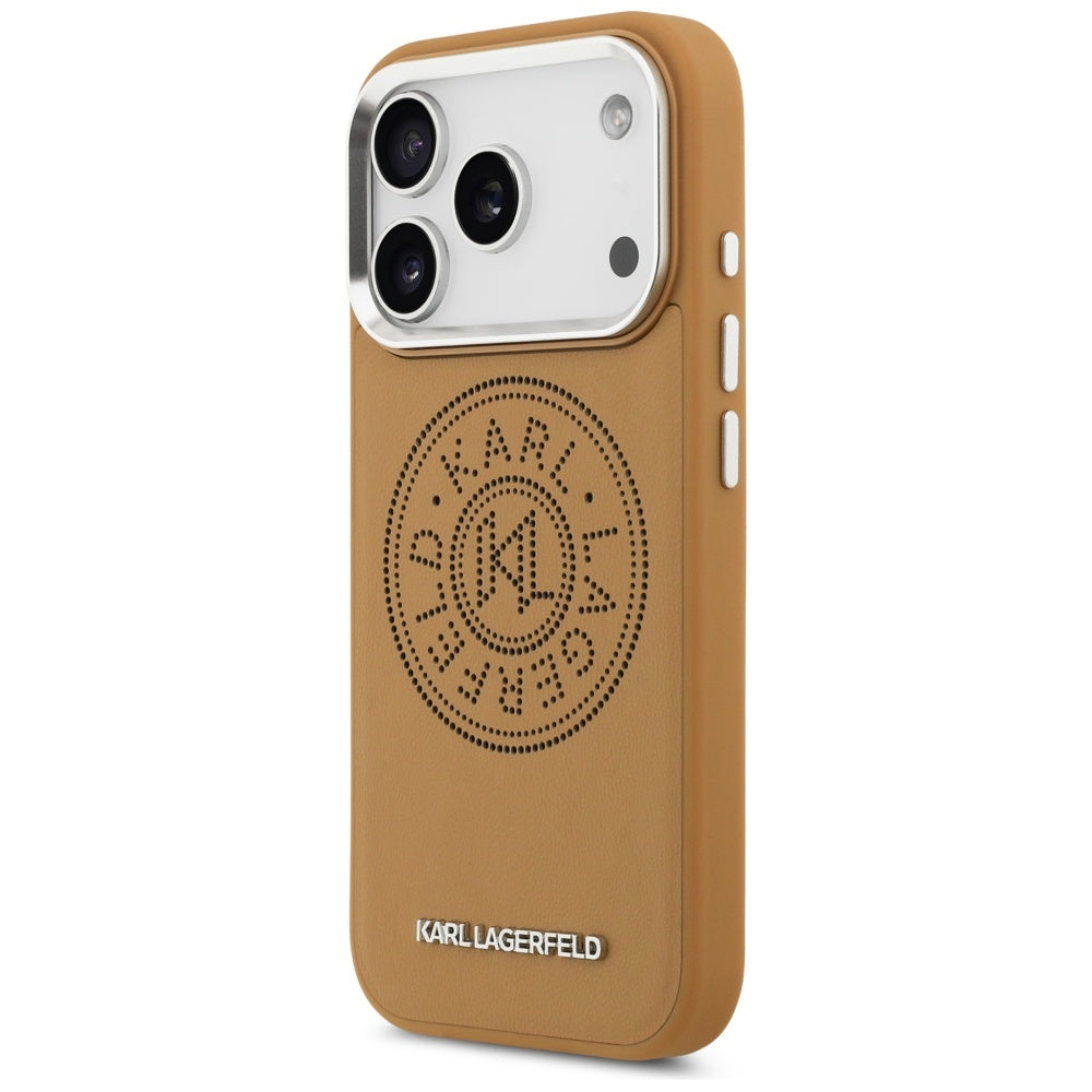 MagSafe-deksel for Apple iPhone 17 Pro, Karl Lagerfeld, Point & Metal Logo, Brun