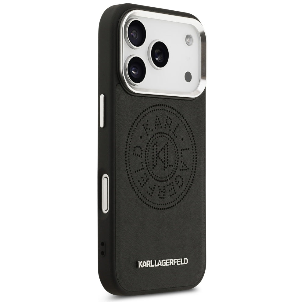 MagSafe-deksel for Apple iPhone 17 Pro, Karl Lagerfeld, Point & Metal Logo, Svart