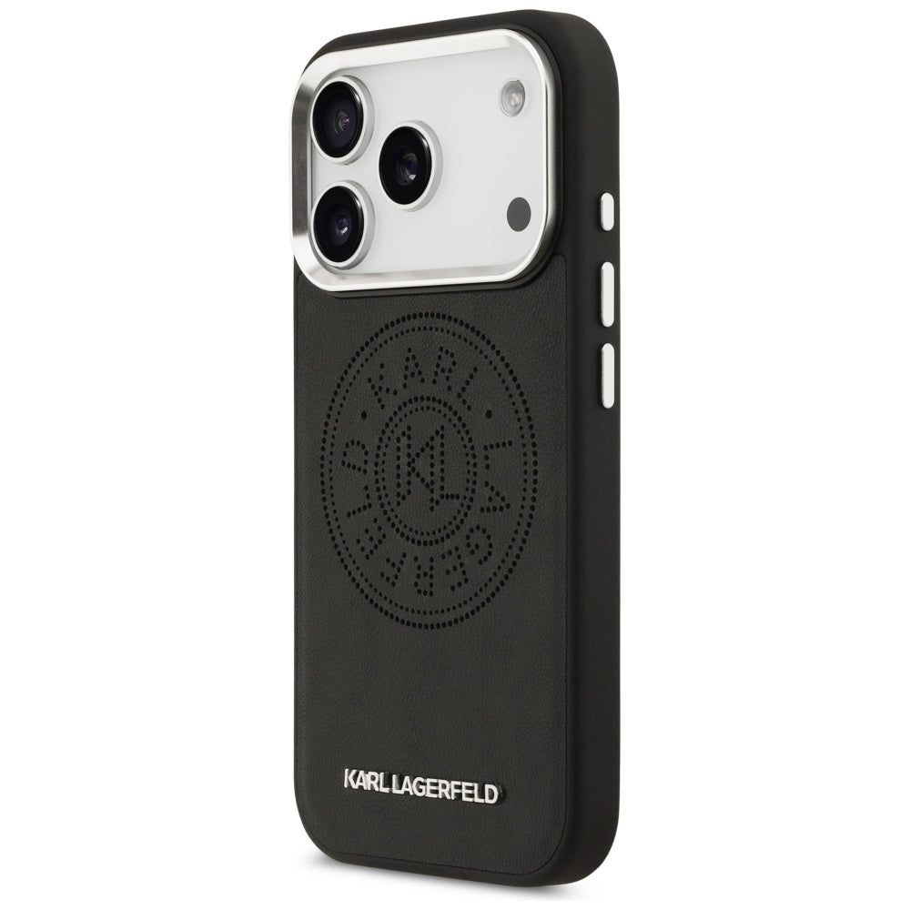 MagSafe-deksel for Apple iPhone 17 Pro, Karl Lagerfeld, Point & Metal Logo, Svart