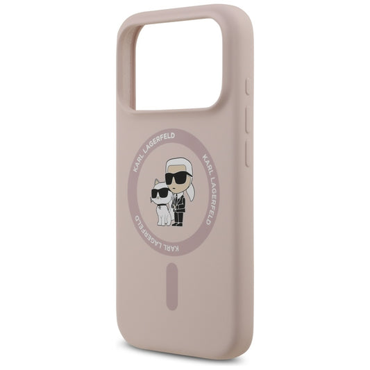 MagSafe-deksel for Apple iPhone 17 Pro, Karl Lagerfeld, Ring Karl & Choupette, Rosa