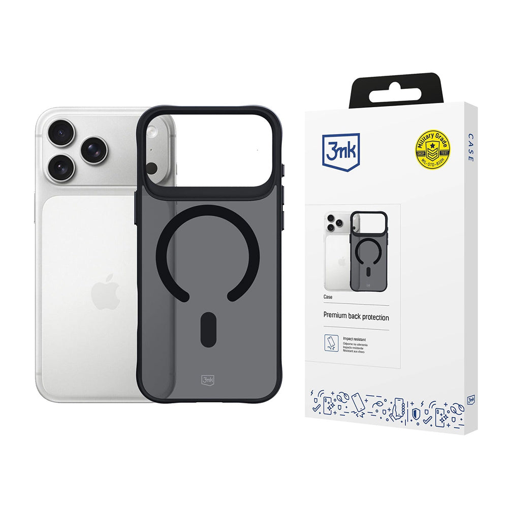 MagSafe-deksel for Apple iPhone 17 Pro Max, 3MK, Smoke MagCase, Svart