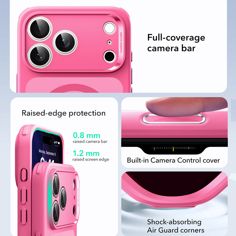 MagSafe-deksel for Apple iPhone 17 Pro Max, ESR, Classic Hybrid, Satinrosa