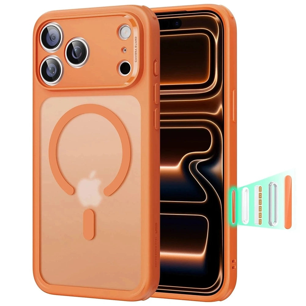 MagSafe-deksel for Apple iPhone 17 Pro Max, ESR, Classic Hybrid Slide, Satinert Oransje