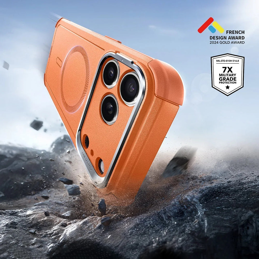 MagSafe-deksel for Apple iPhone 17 Pro Max, ESR, Cyber Armor Kickstand, Oransje