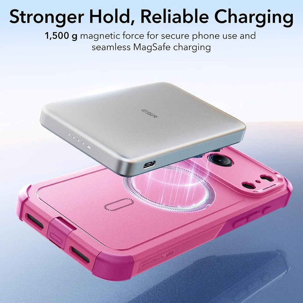 MagSafe-deksel for Apple iPhone 17 Pro Max, ESR, Cyber, Rosa