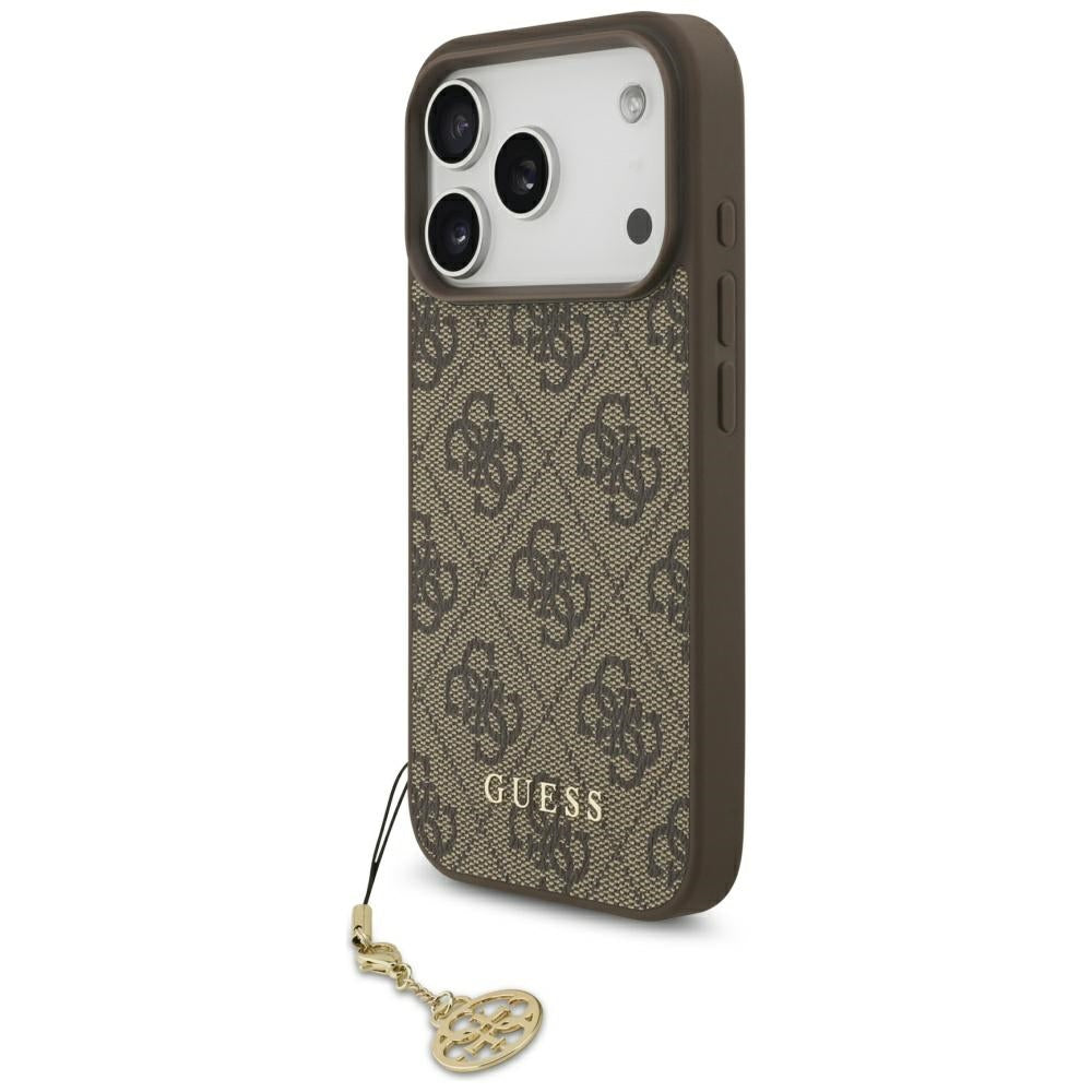 MagSafe-deksel for Apple iPhone 17 Pro Max, Guess, 4G Charm Cradle, Brun