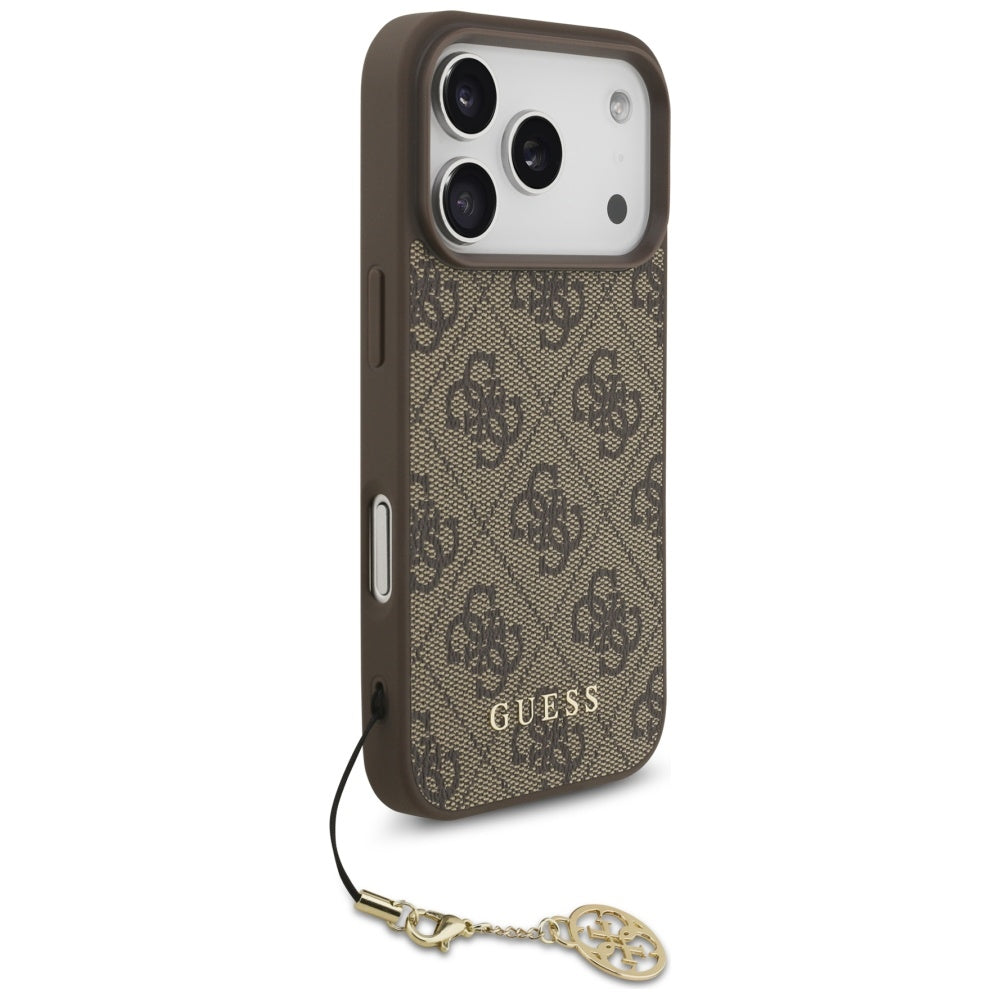 MagSafe-deksel for Apple iPhone 17 Pro Max, Guess, 4G Charm Cradle, Brun