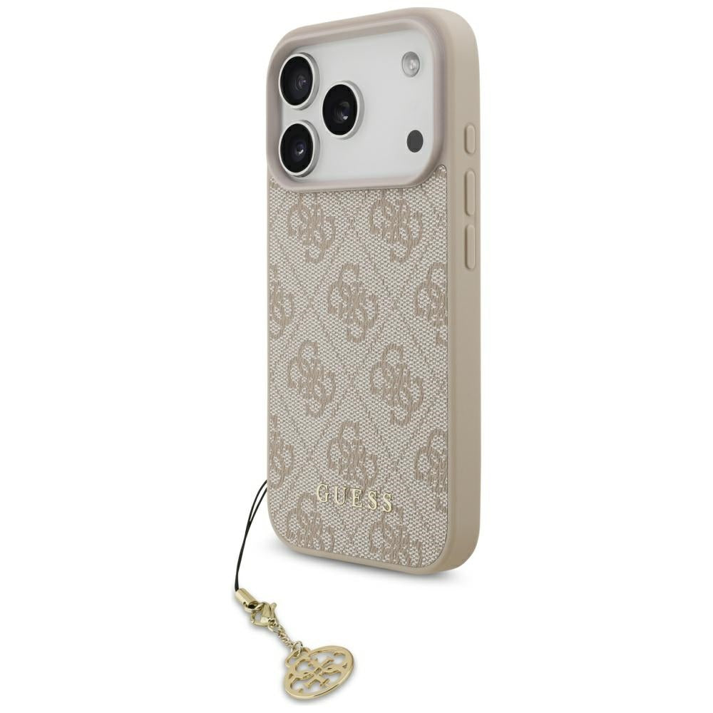 MagSafe-deksel for Apple iPhone 17 Pro Max, Guess, 4G Charm Cradle, Rosa