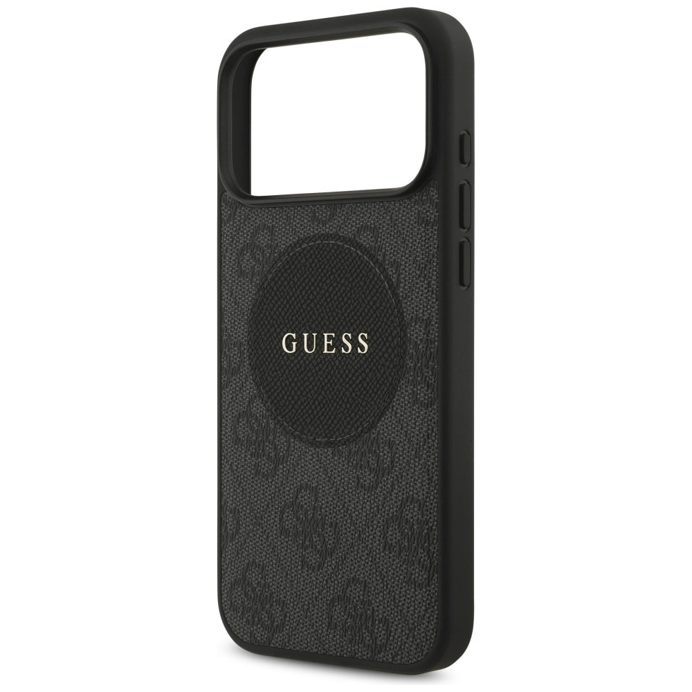 MagSafe-deksel for Apple iPhone 17 Pro Max, Guess, 4G Circle Classic Logo, Svart