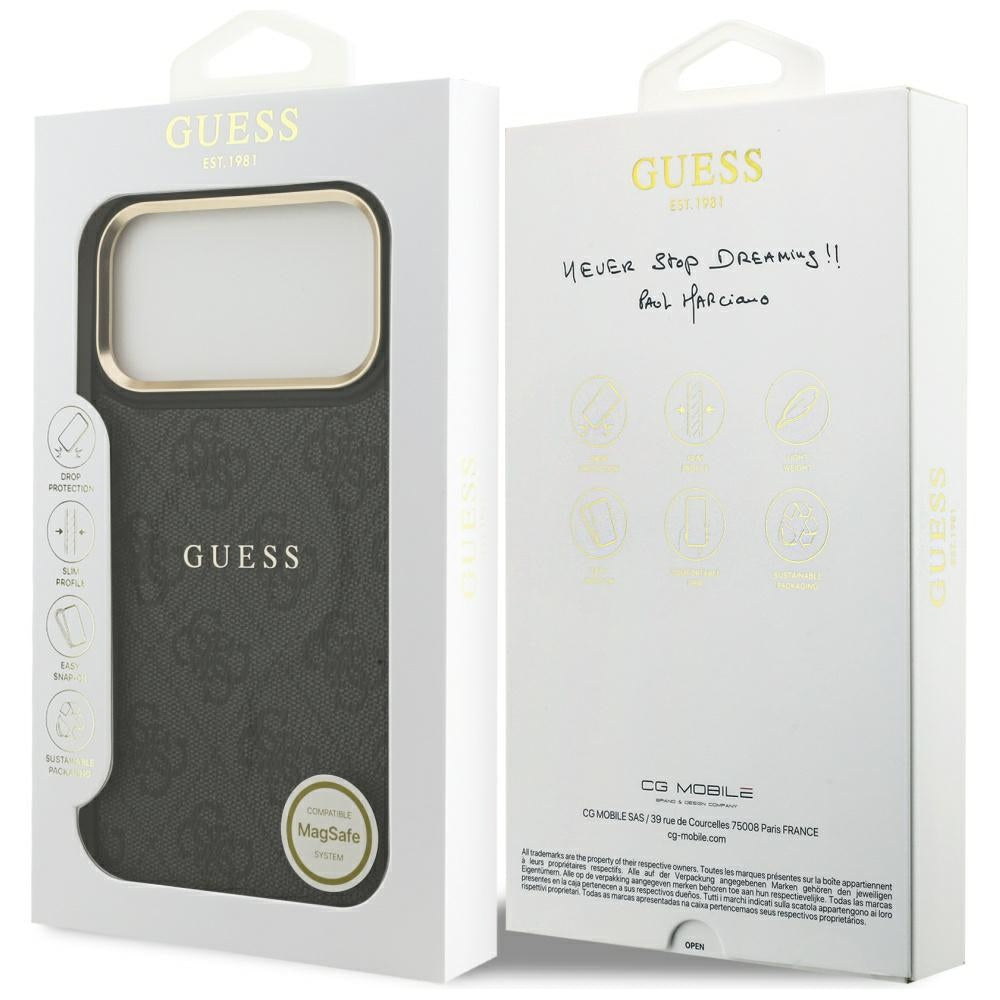 MagSafe-deksel for Apple iPhone 17 Pro Max, Guess, 4G Classic, Svart