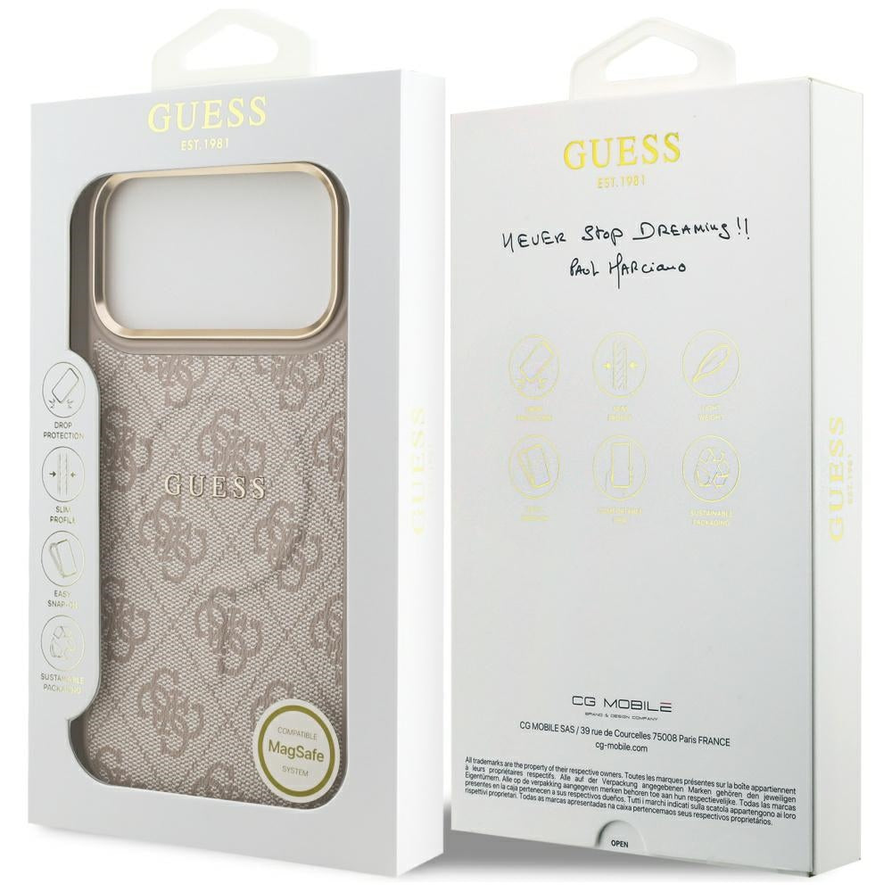 MagSafe-deksel for Apple iPhone 17 Pro Max, Guess, 4G Classic, Rosa