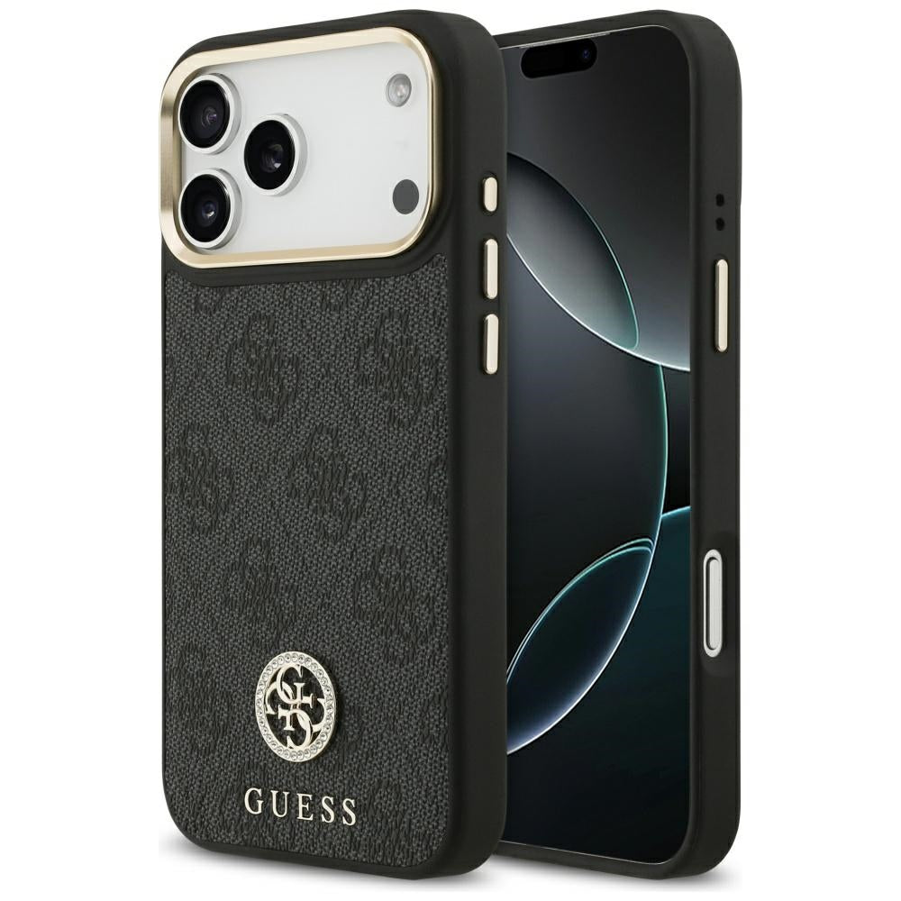 MagSafe-deksel for Apple iPhone 17 Pro Max, Guess, 4G Strass Logo, Svart