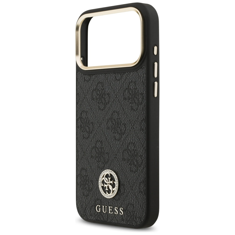 MagSafe-deksel for Apple iPhone 17 Pro Max, Guess, 4G Strass Logo, Svart