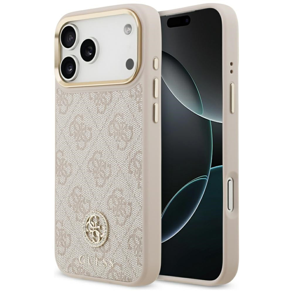 MagSafe-deksel for Apple iPhone 17 Pro Max, Guess, 4G Strass Logo, Rosa