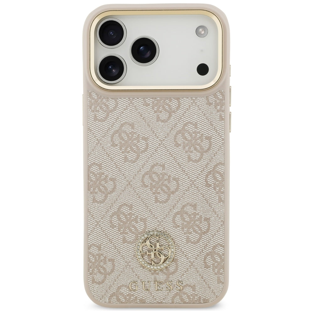 MagSafe-deksel for Apple iPhone 17 Pro Max, Guess, 4G Strass Logo, Rosa