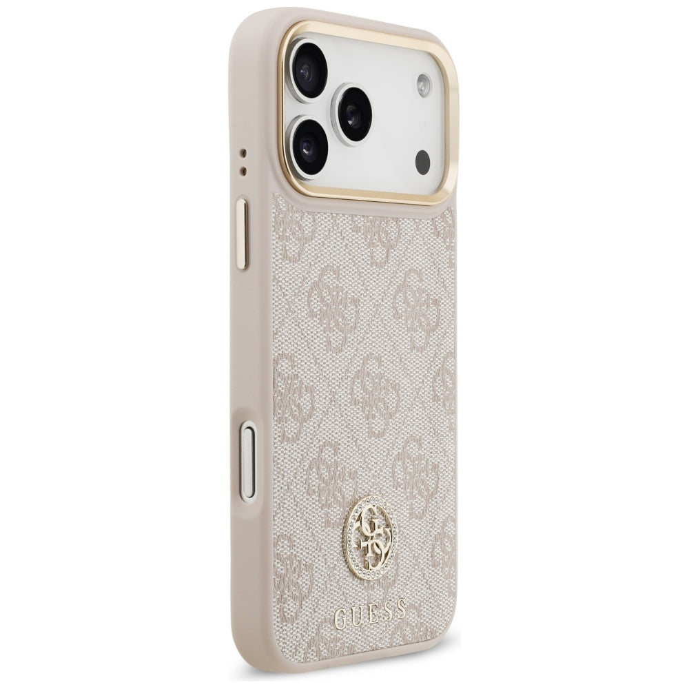 MagSafe-deksel for Apple iPhone 17 Pro Max, Guess, 4G Strass Logo, Rosa