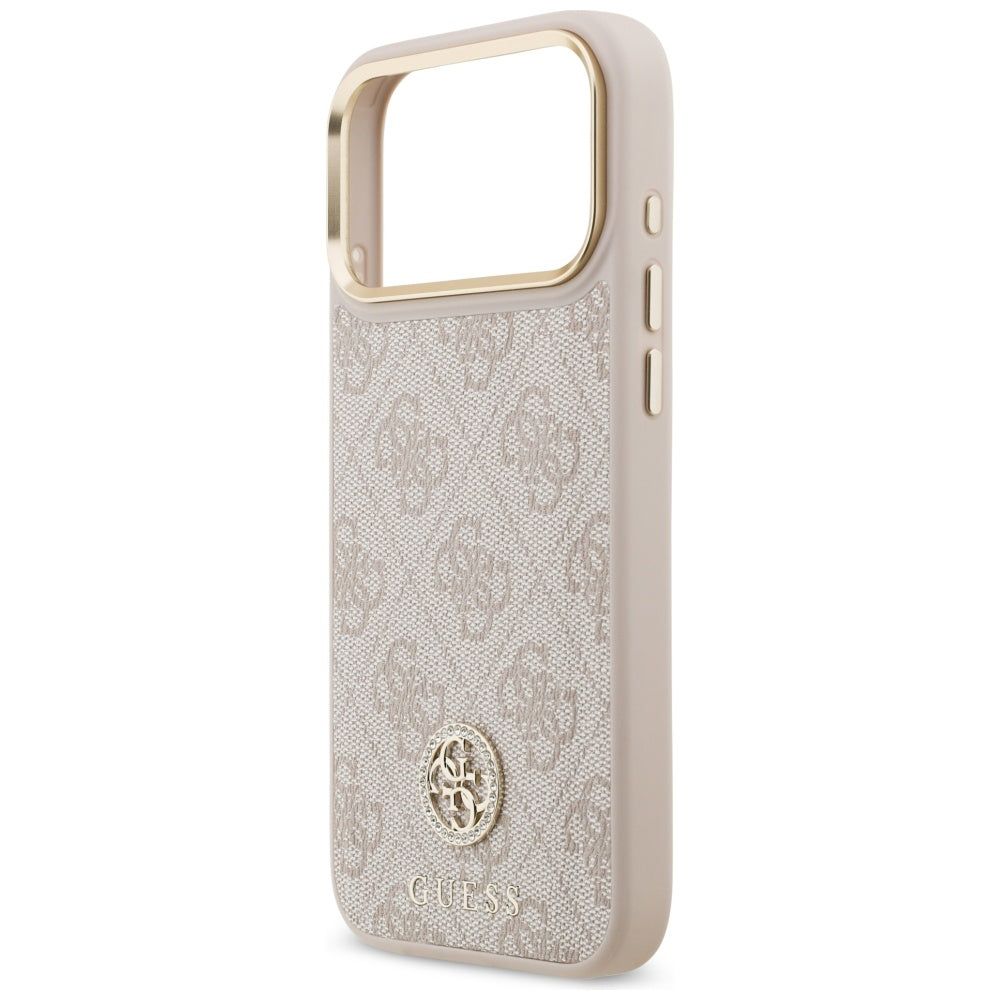 MagSafe-deksel for Apple iPhone 17 Pro Max, Guess, 4G Strass Logo, Rosa