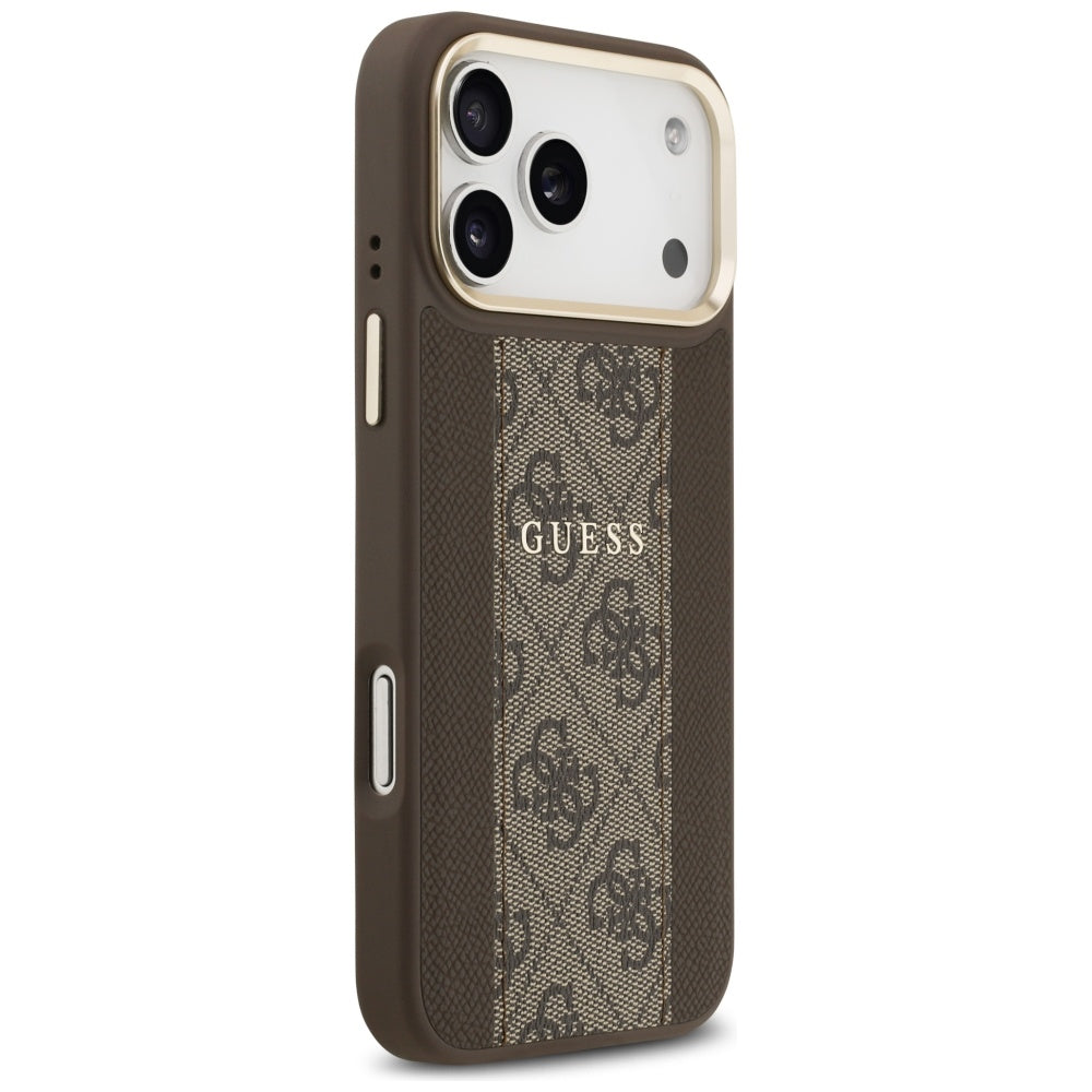 MagSafe-deksel for Apple iPhone 17 Pro Max, Guess, 4G Stripe, Brun