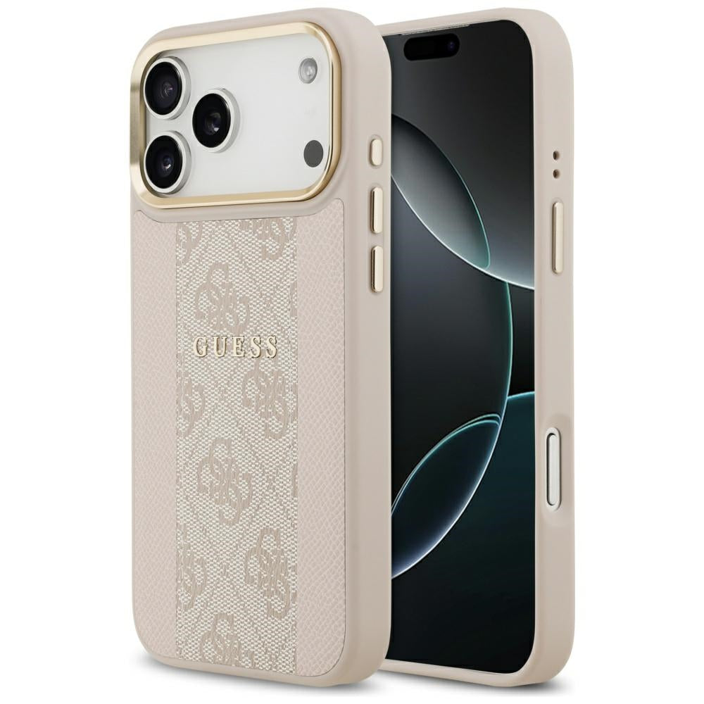 MagSafe-deksel for Apple iPhone 17 Pro Max, Guess, 4G Stripe, Rosa