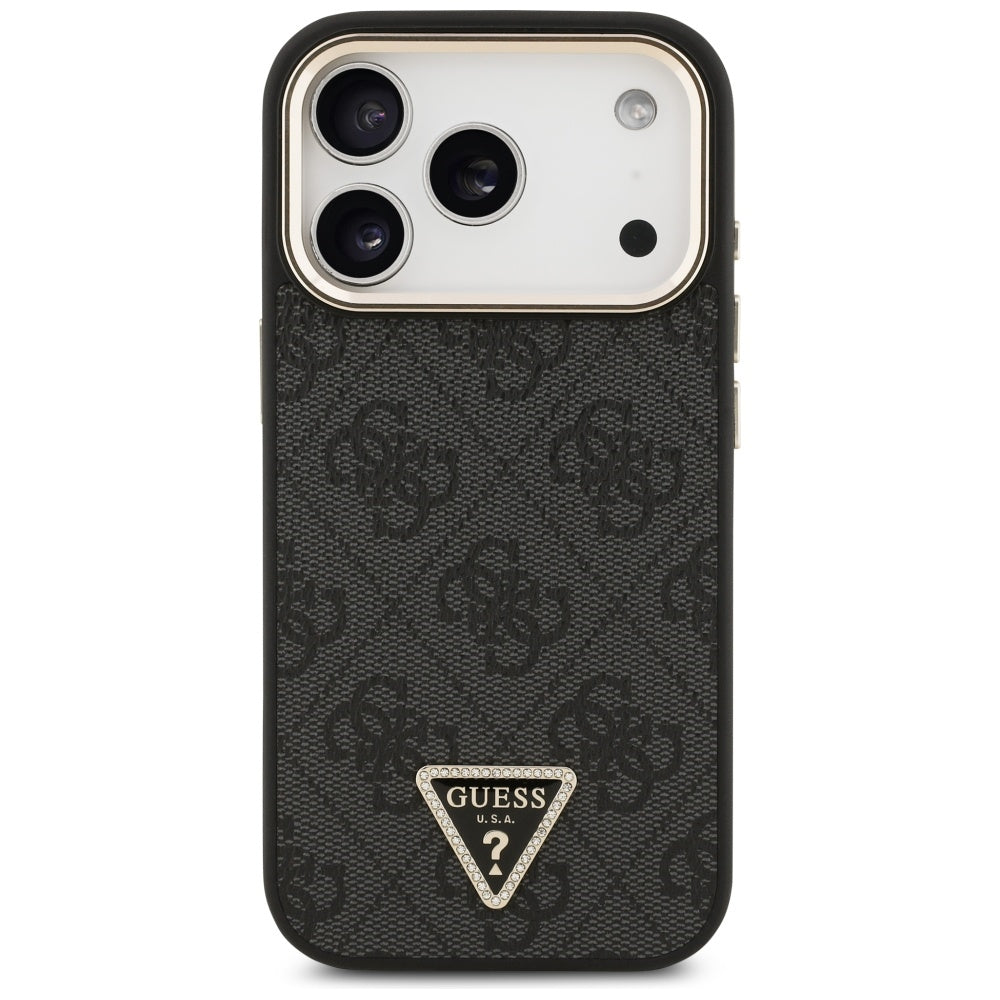 MagSafe deksel for Apple iPhone 17 Pro Max, Guess, 4G Triangle Diamond Logo, Svart