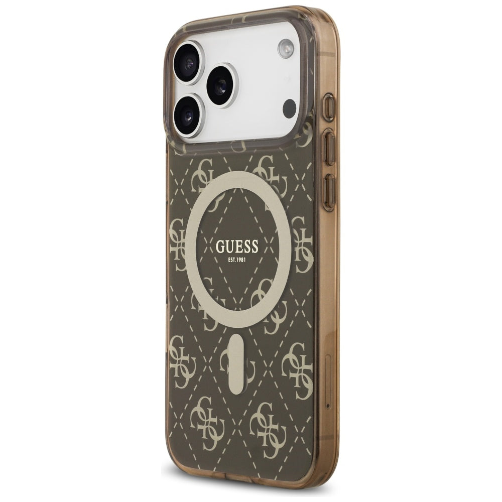 MagSafe-deksel for Apple iPhone 17 Pro Max, Guess, IML 4G Background, Brun
