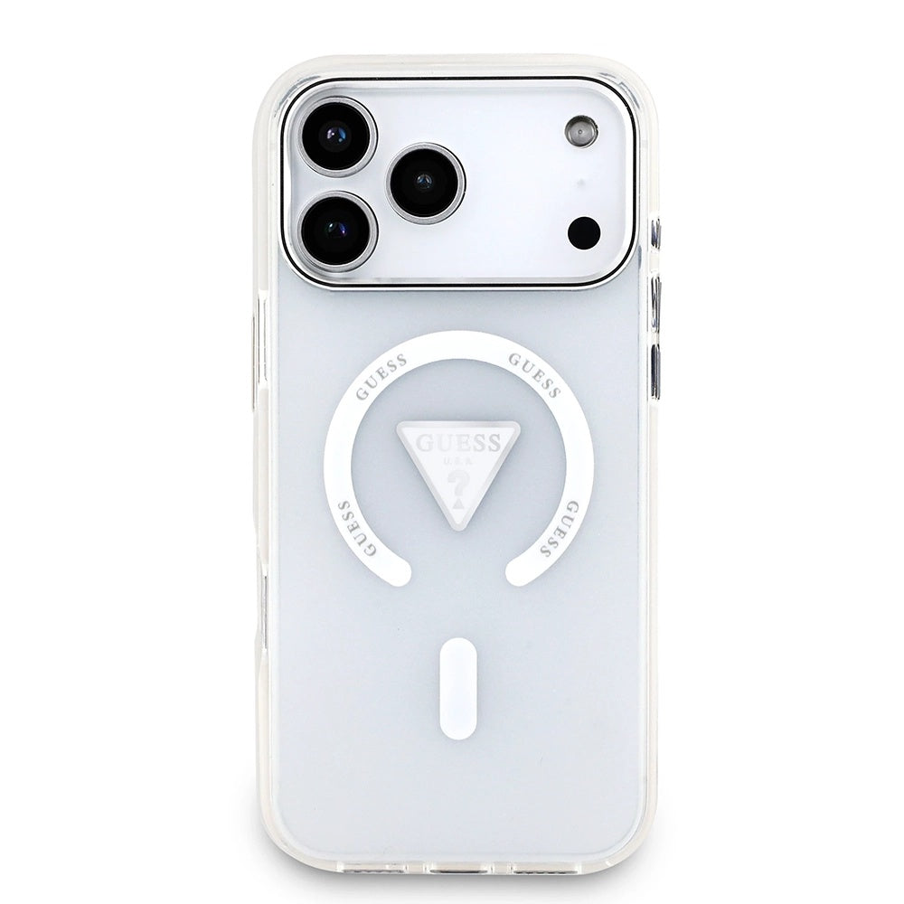 MagSafe deksel for Apple iPhone 17 Pro Max, Guess, IML Gradient Triangle Logo, Gjennomsiktig