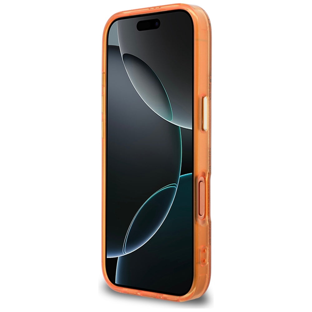 MagSafe-deksel for Apple iPhone 17 Pro Max, Guess, IML Peony Dot, Oransje