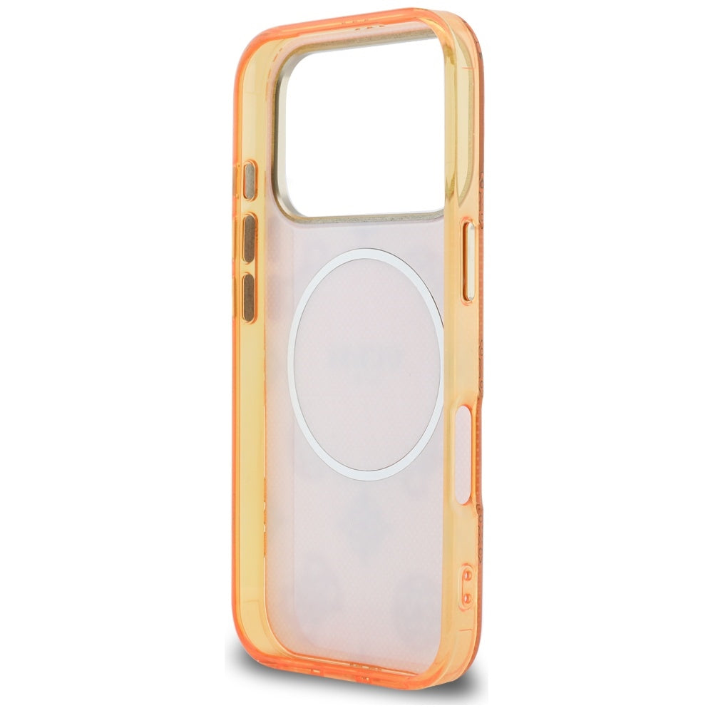 MagSafe-deksel for Apple iPhone 17 Pro Max, Guess, IML Peony Dot, Oransje