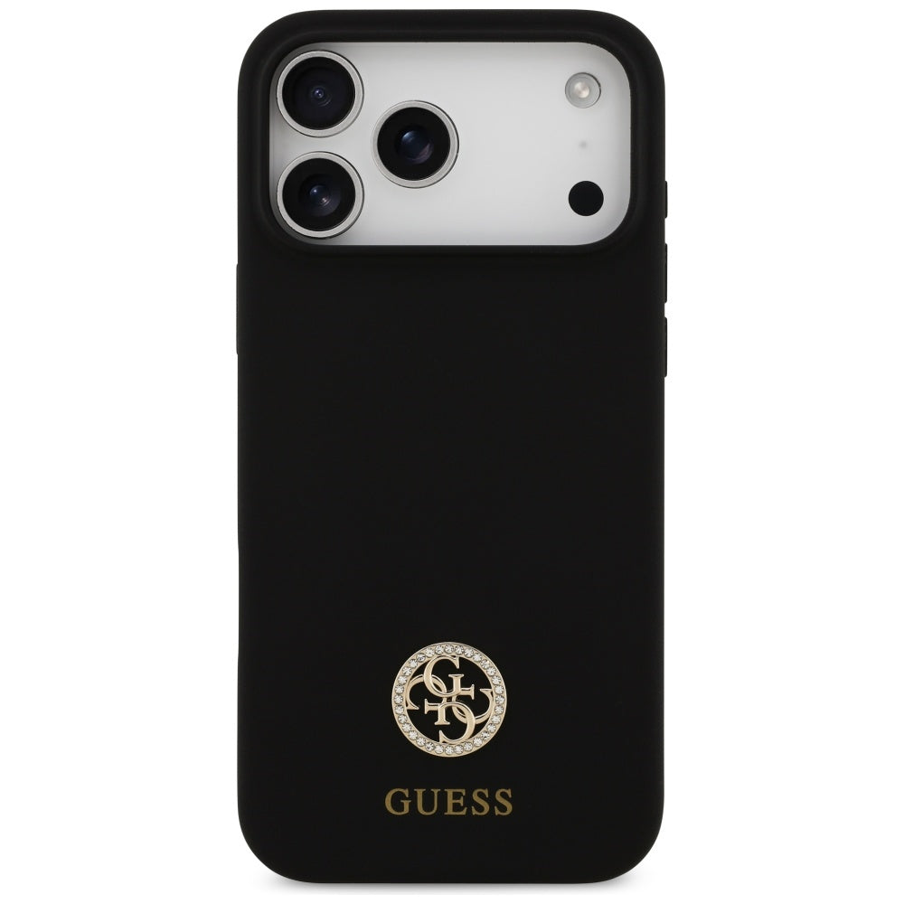 MagSafe-deksel for Apple iPhone 17 Pro Max, Guess, Logo Strass 4G, Svart