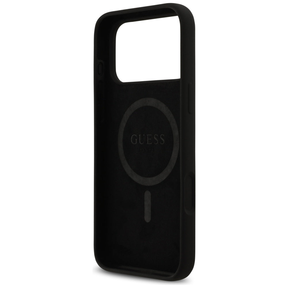 MagSafe-deksel for Apple iPhone 17 Pro Max, Guess, Logo Strass 4G, Svart