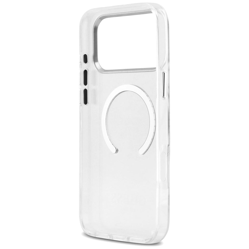 MagSafe-deksel for Apple iPhone 17 Pro Max, Guess, Metal Outline, Sølv