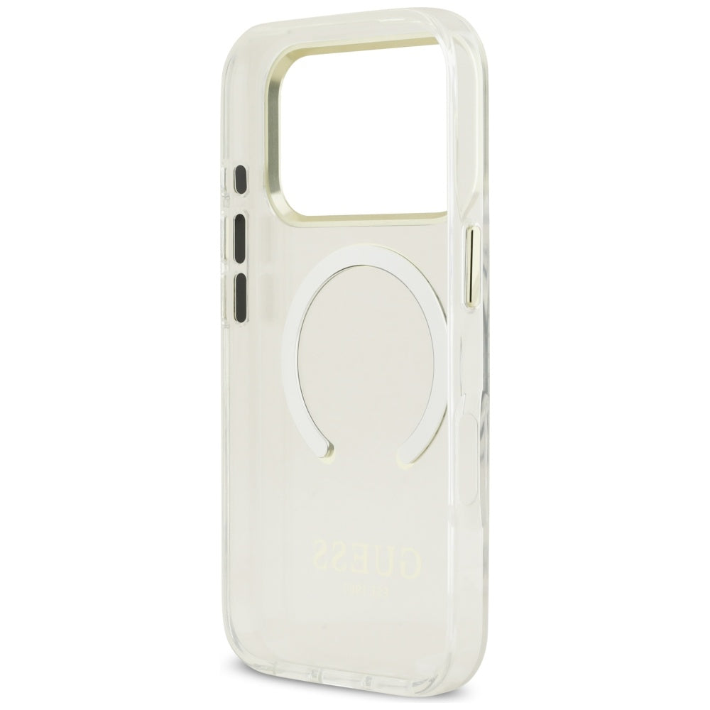 MagSafe-deksel for Apple iPhone 17 Pro Max, Guess, Metal Outline, Gull
